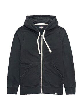 American Giant Midweight Full Zip Hoodie Men's Small Black Outdoor Huckberry